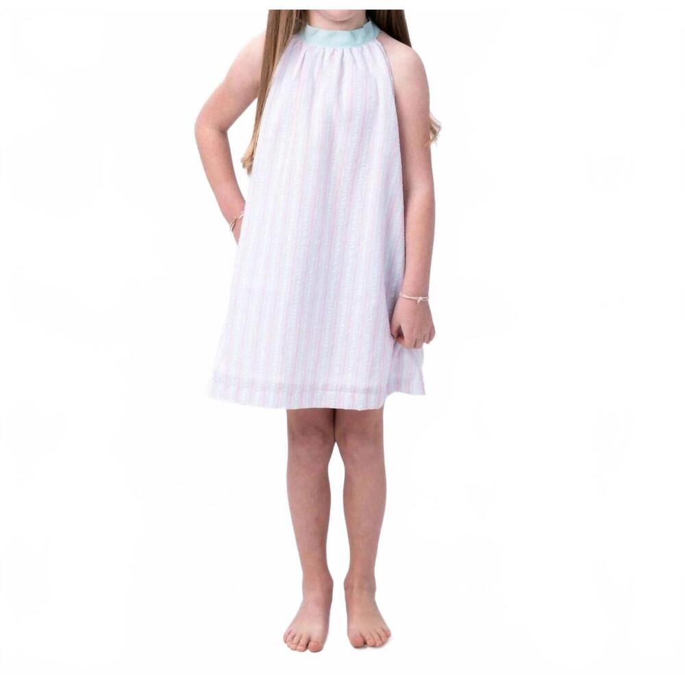 NEW THE OAKS APPAREL jewel stripe dress in pink/aqua